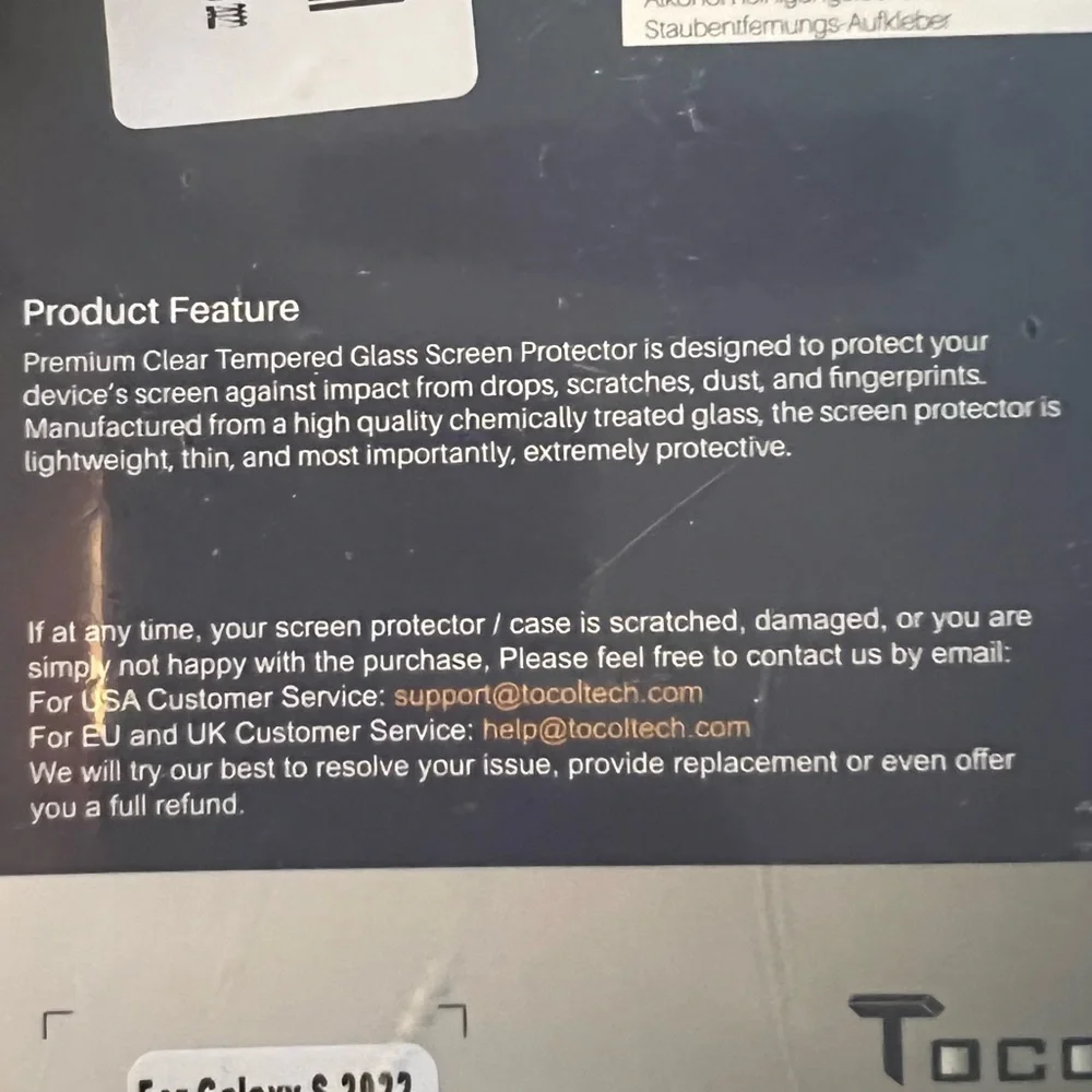 3 Boxes cell phone tempered glass for Galaxy S (2022).